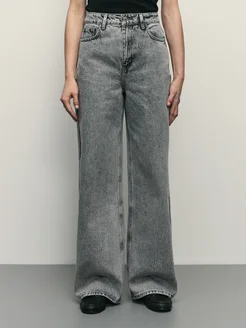 Джинсы прямые широкие с высокой посадкой ZARINA 334795017 купить за 2 059 ₽ в интернет‑магазине Wildberries